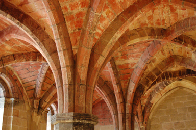 Detalle de la bóveda del scriptorium del monasterio de Rueda